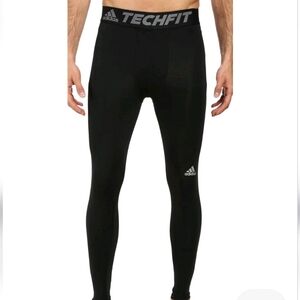 Adidas  Black Techfit Leggings Tights Size Xs Clumalite